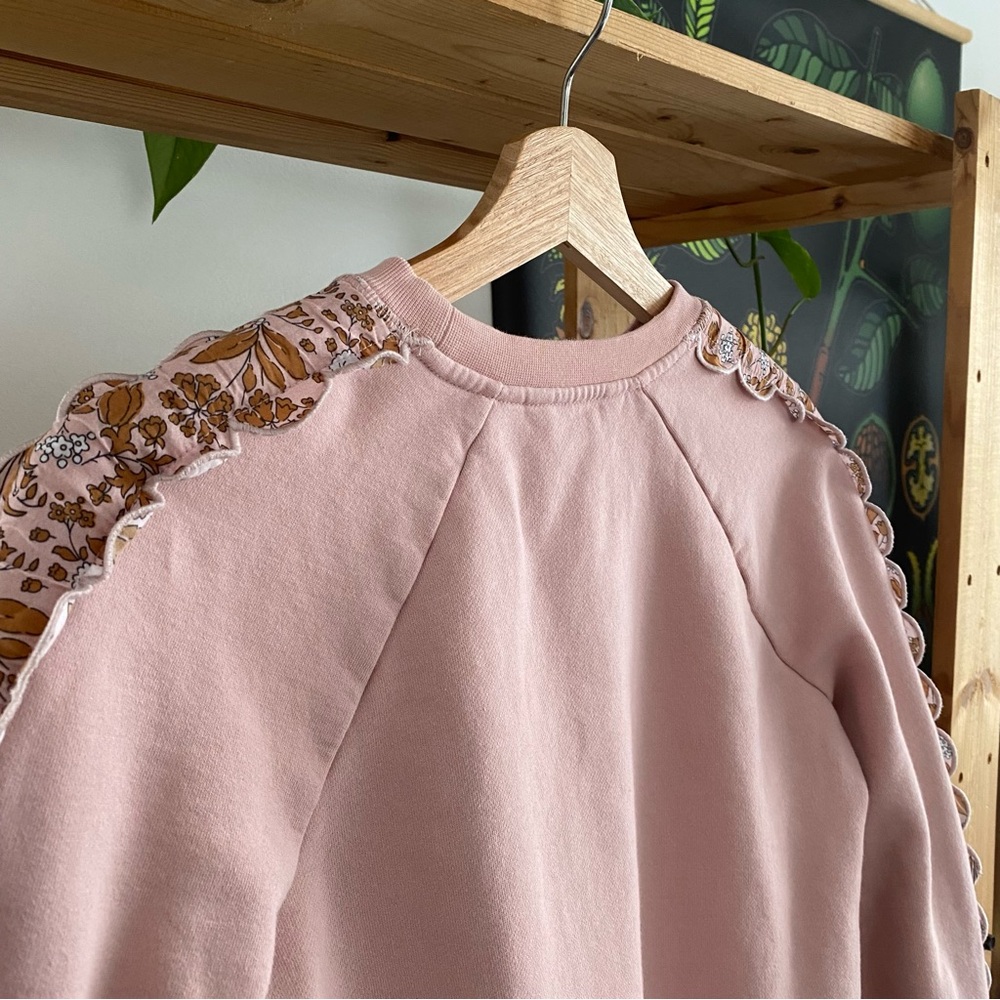Boden Light Pink Scallop Detail Sweatshirt 2 - Picture 12 of 16